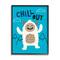 Stupell Industries Chill Out Phrase Abominable Snowman Winter Yeti in Black Frame Wall Art